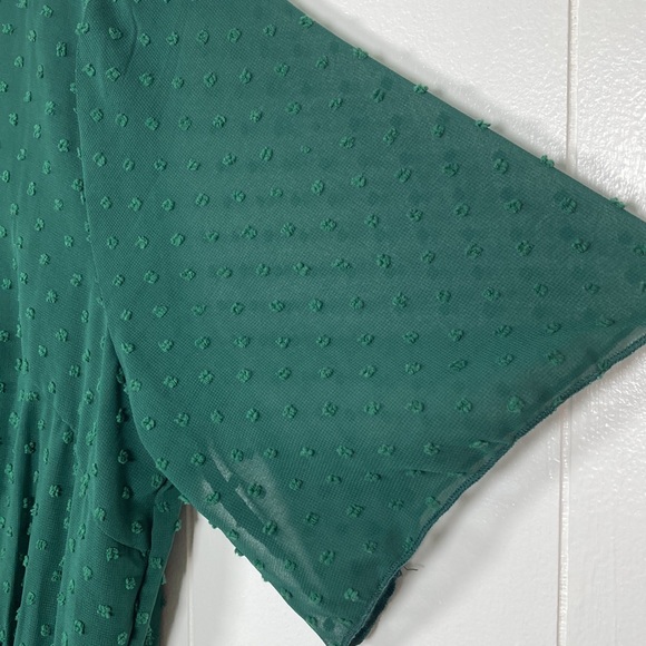 Textured Ruffle Wrap Dress - Picture 5 of 9